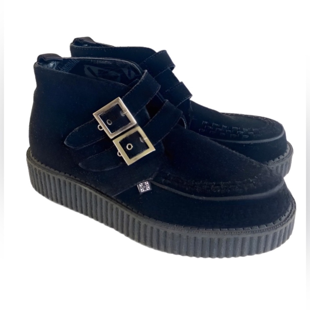 T.U.K Chelsea Boot Creeper Black Suede